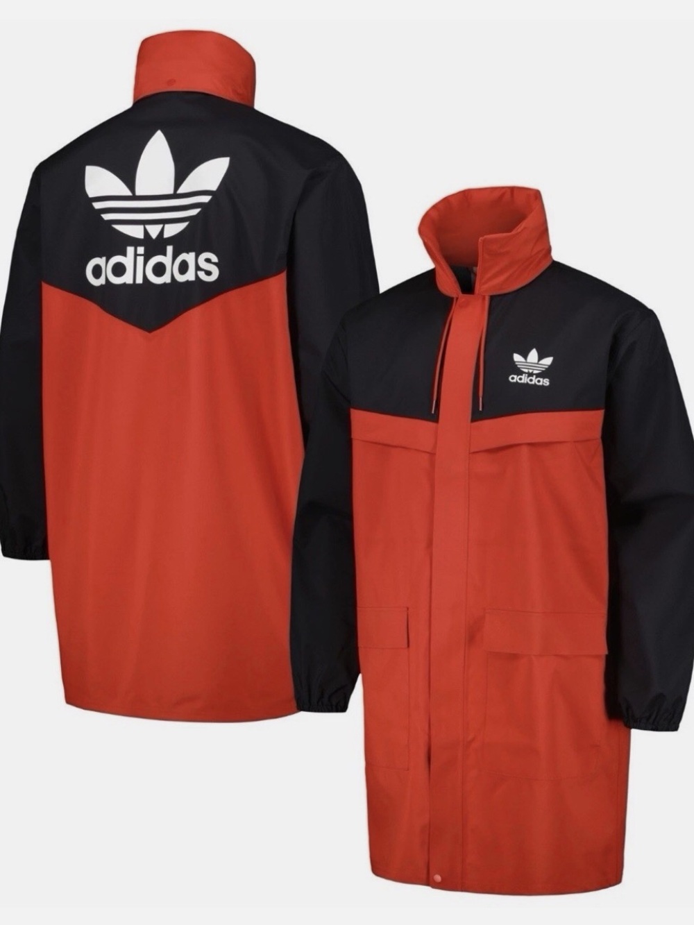 Adidas  Mens MUFC Jacket/Raincoat Size Medium Red/Black Hoodie
